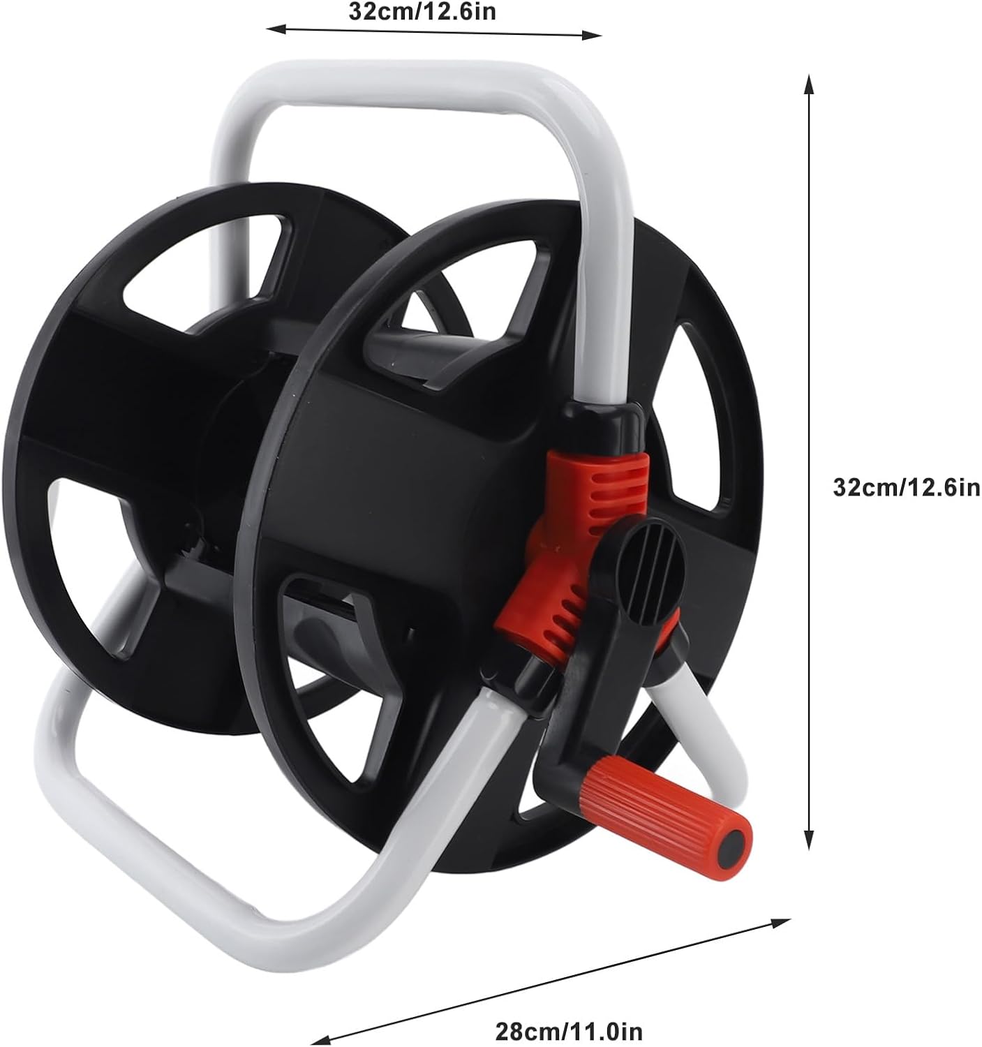 Garden Hose Reel Cart, Portable Water Hose Storage Rack with Wheels, Handheld Holder for Lawn, Farm, Car Washing