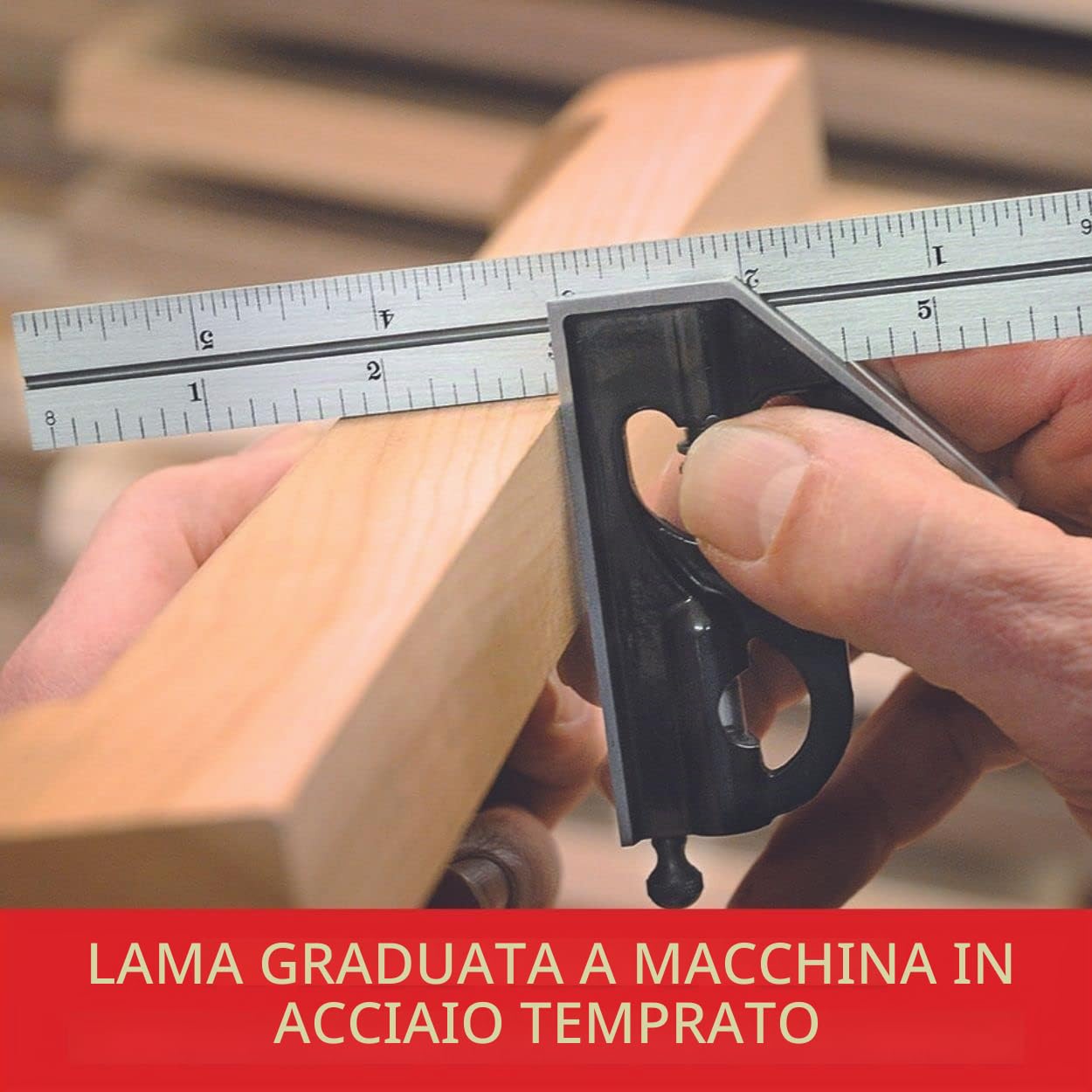 Starrett Squadra combinata con elemento angolare, sistema metrico, 300 mm - 11MH-300