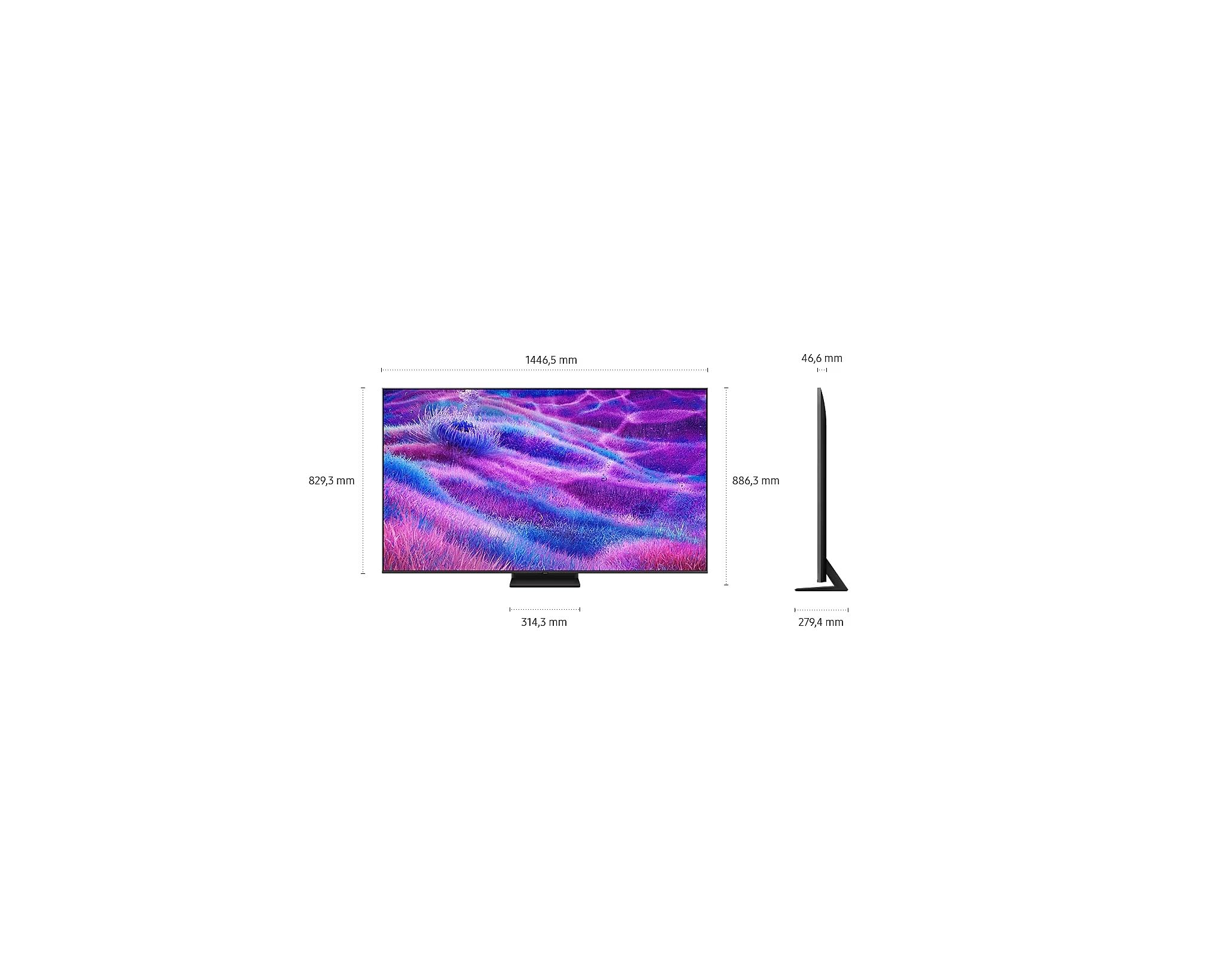Samsung Neo QLED 4K QN80F Mini LED TV, NQ4 AI Gen2 Processor, Quantum Matrix Technology Slim, Motion Xcelerator 144hz, Airslim Design, 163 Cm, 65 Inch