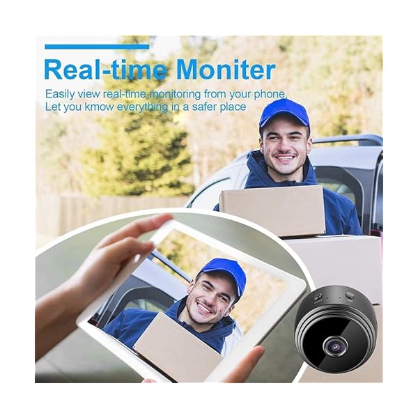 GECAP Wireless Mini Camera, Nanny Video Security Cam with Night Vision and Motion Detection, Built-in Battery, No WiFi Need, Technology for Phone App Monitor, Pets/Baby(Round) - Image 5