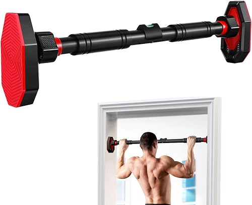 Barra de dominadas para puerta barras de dominadas de entrenamiento de fuerza sin tornillo para marco de puerta, barra de dominadas de ancho
