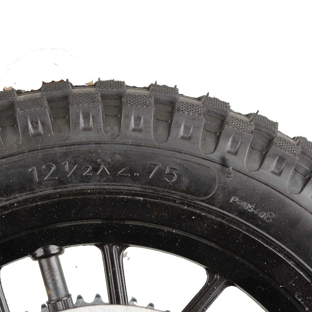 Ruota da 49 CC per mini moto da cross con pneumatico fuoristrada da 12 1/2 x 2,75, costruzione in gomma resistente per motocross giovanile, presa migliorata per guida su terreni