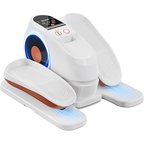 2025 Under Desk Elliptical Machine, Electric Ellipse Leg Exerciser Pro As Seen On TV with 16 Adjustable Speed, Quiet and Fully Assembled with Remote Control & Non-Slip Foot Straps White New