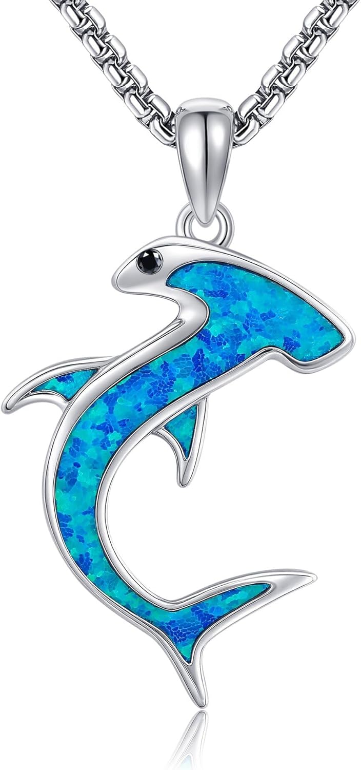 YAFEINI Animal Necklace S925 Sterling Silver Squirrel/Jellyfish/Raven/Duck/Hummingbird/Shark/Butterfly/Highland Cow Pendant Necklace Animal Jewelry Gifts for Women Mom Wife