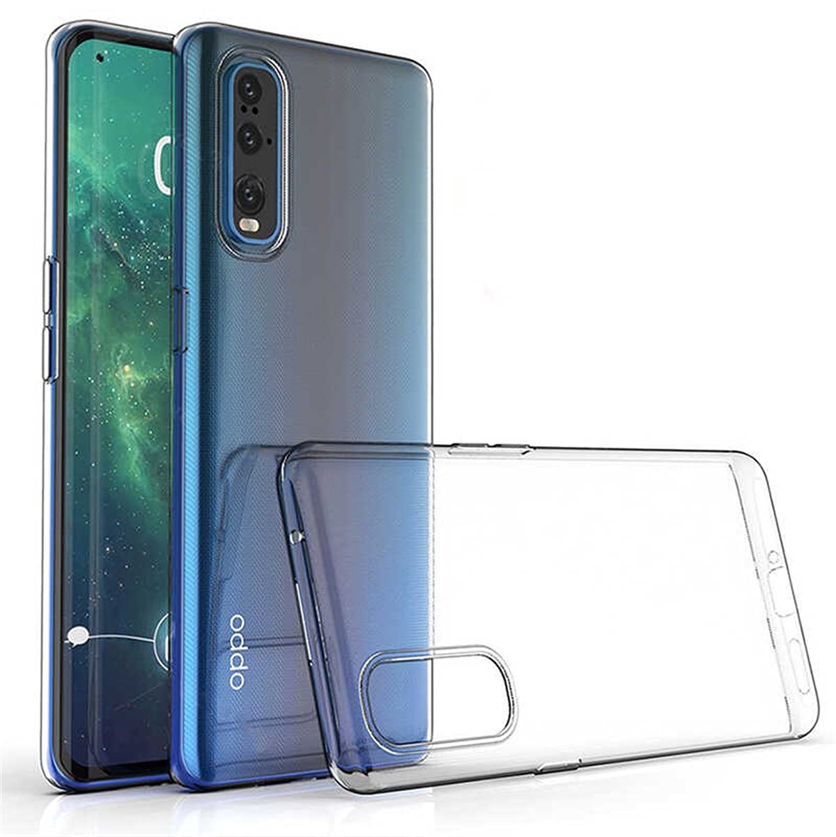 Zore oppo ile uyumlu Reno 3 Pro 5G Kılıf Süper Silikon Kapak Renksiz