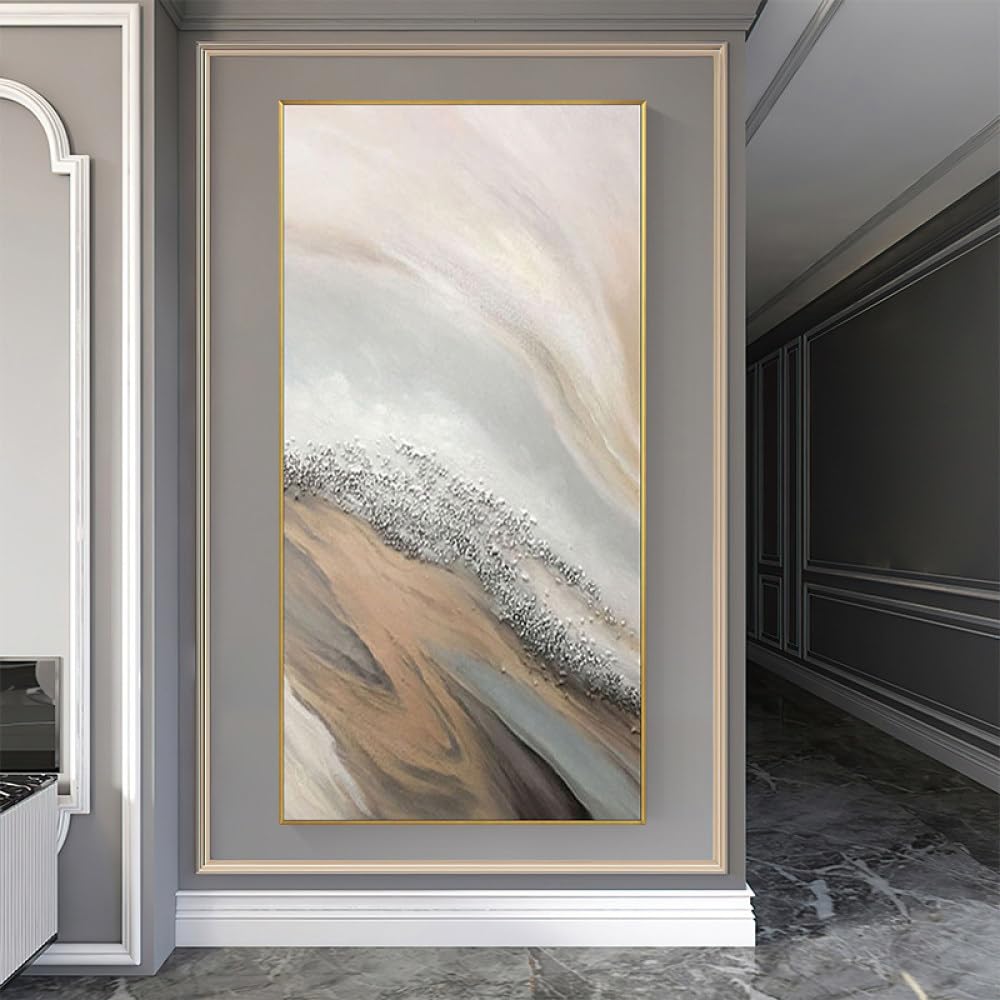 Paysage de plage abstrait sur grande toile pour créer un havre de paix dans votre chambre