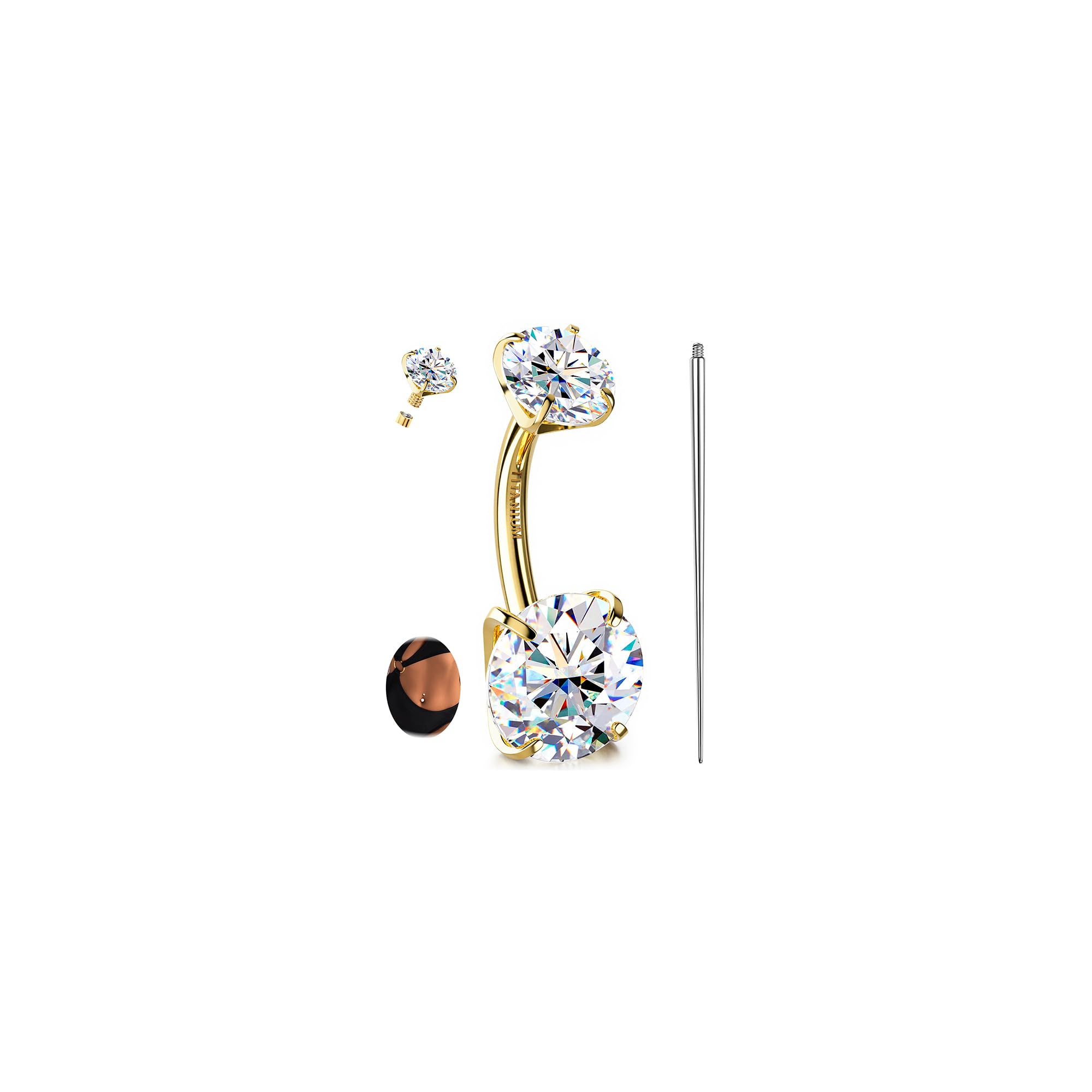GEMQUEEN Belly Button Ring