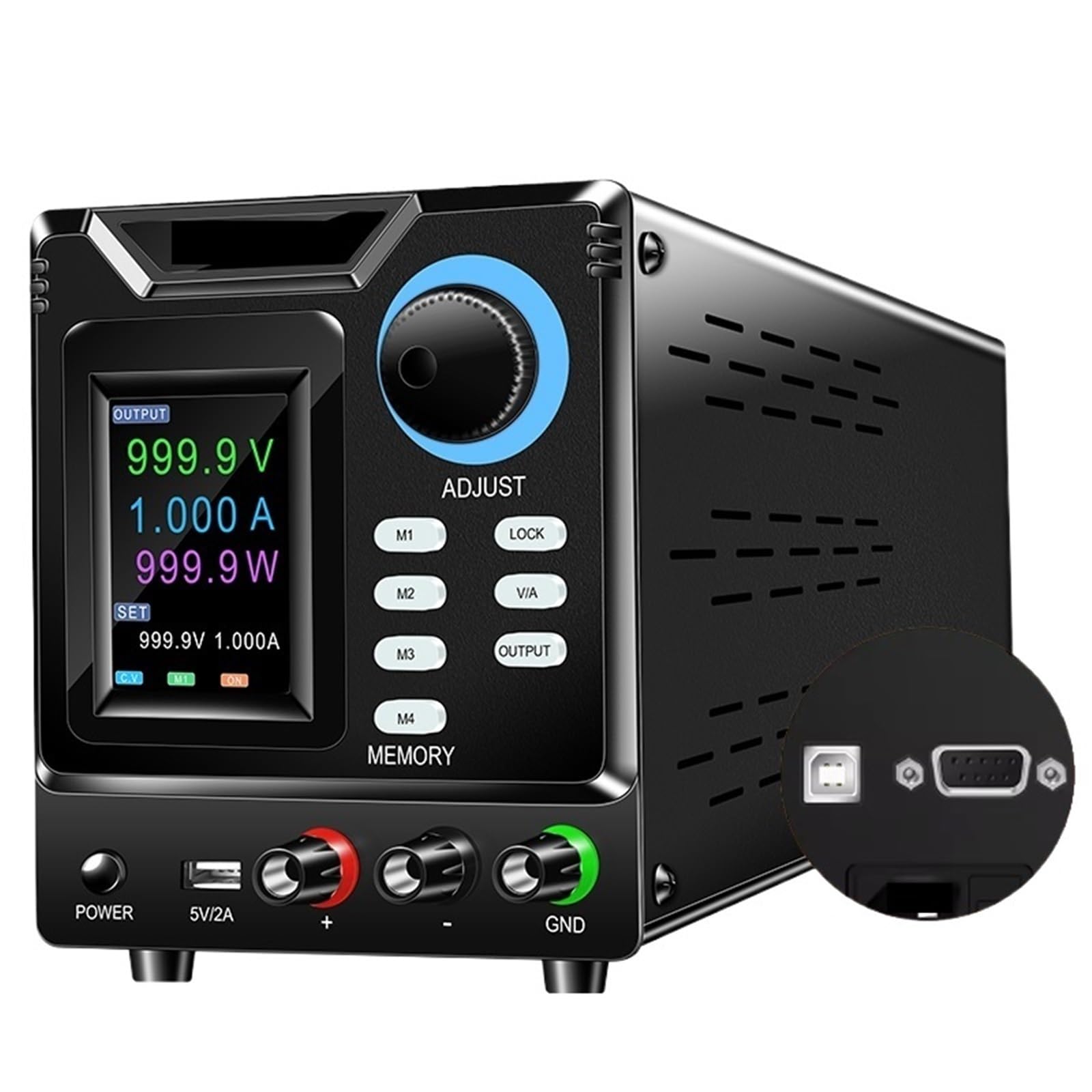 Alimentation de laboratoire haute tension ajustable 200V avec contrôle à distance RS232 SPPS-D2001-232