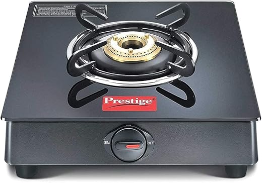 Prestige Marvel Plus Toughened Glass Top Gas Stove (1 Burner) – GTM 01, Black
