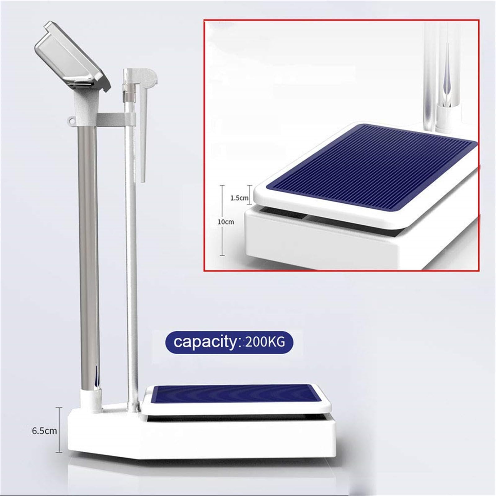Electronic Height and Weight Scale, Medical Office Scale?Professional Medical Measuring Scales, Stainless Steel High-Definition LCD Display,440lbs/200kg