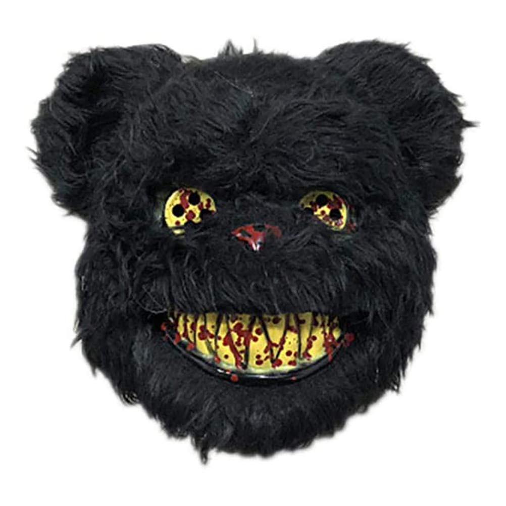 WBTYHalloween Mask Scary Bear Mask, Bloody Plush Animal Head Mask, Halloween Party Cosplay Costume Props