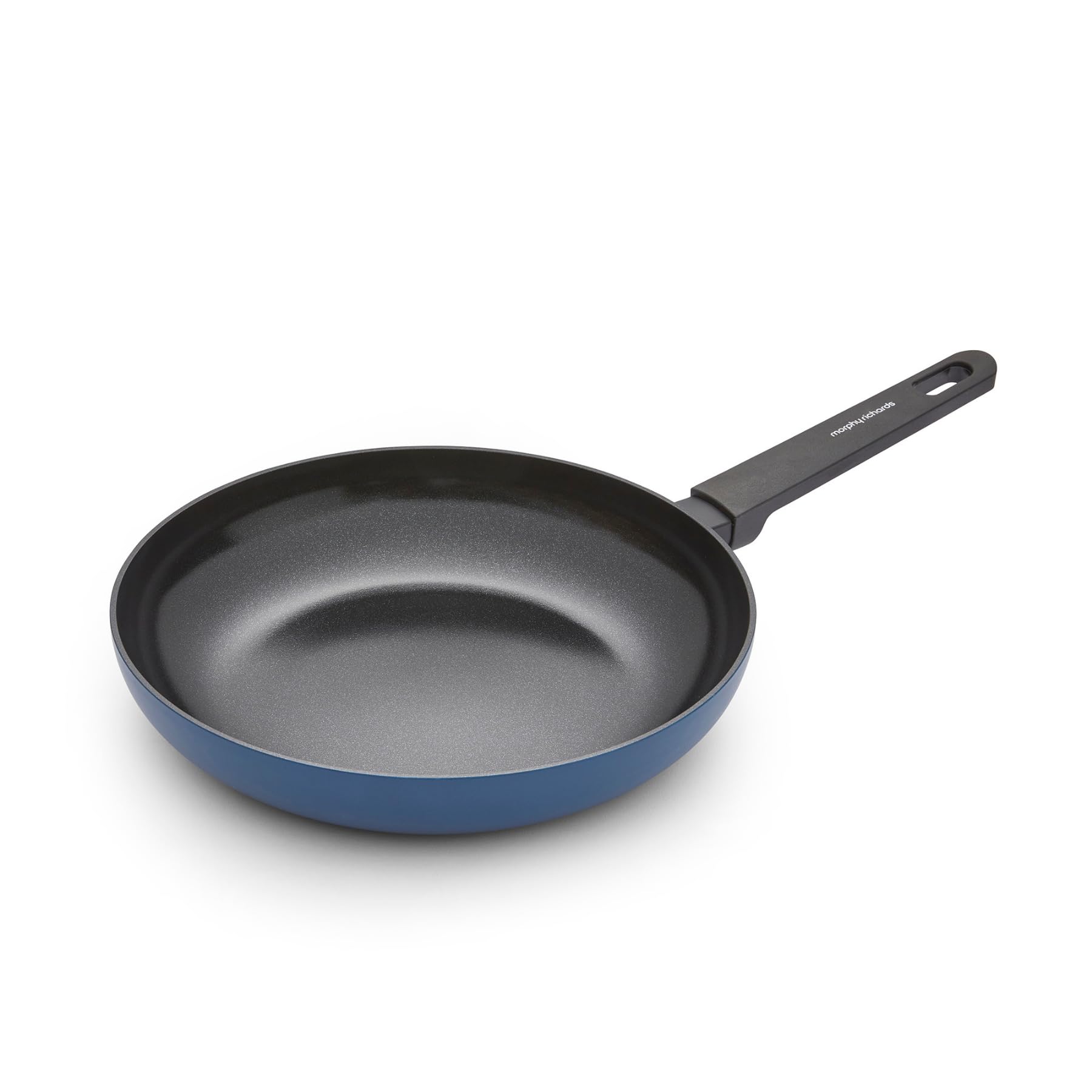 Morphy Richards Frying Pan, Recycled Aluminium, 28cm, Non Stick Ceramic Coating, Soft Touch Handles, Oven Safe Up to 180c, Suitable for All Hobs, Blue, 853502
