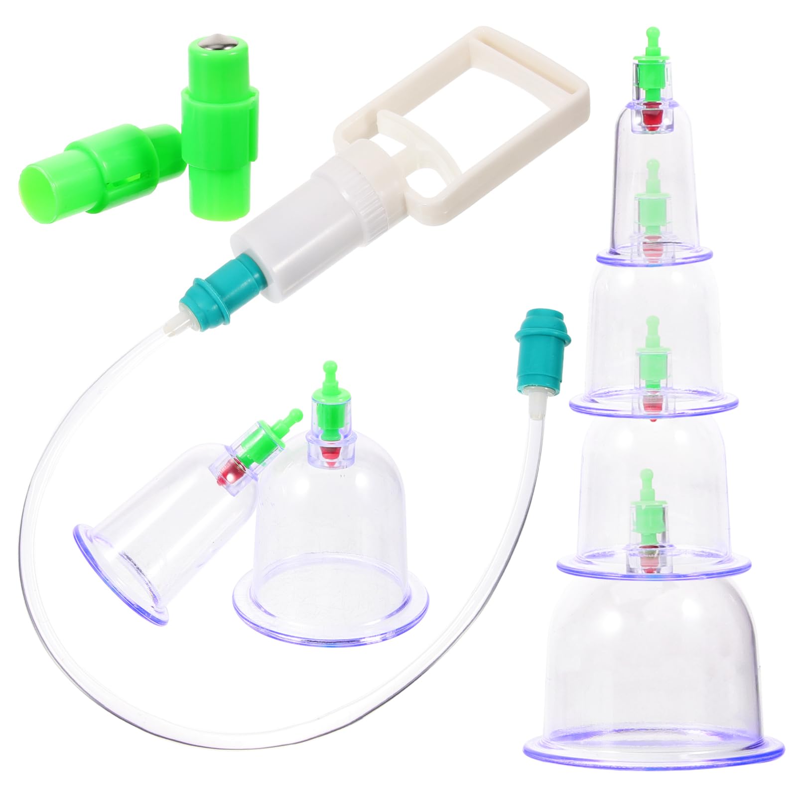 Kit de Ventouses à Vide pour Massage à Domicile, Accessoire de Massage en Plastique, Relaxation Musculaire et Ouverture Douce, 1 Set Fiable
