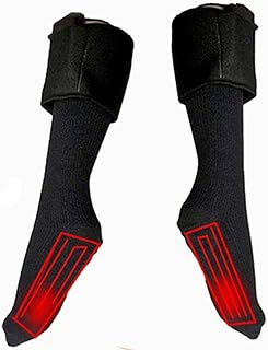男性用加熱靴下,加熱靴下 - 冬用バッテリー駆動サーマルソックス | フットウォーマー電気編み加熱ソックス、ハイキング、乗馬、スノーボード用ポータブルサーマルソックス