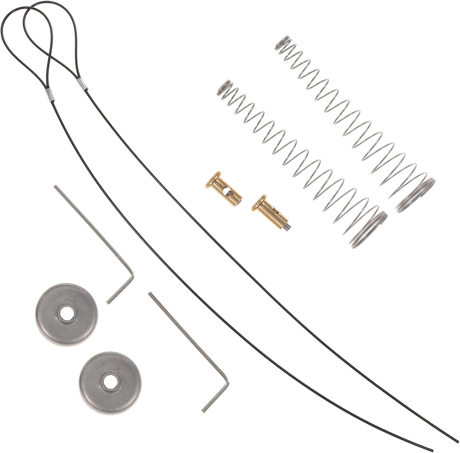 2 Sets Replacement Pull Loaded Fence Gate Spring Opener Wooden Cable Latch