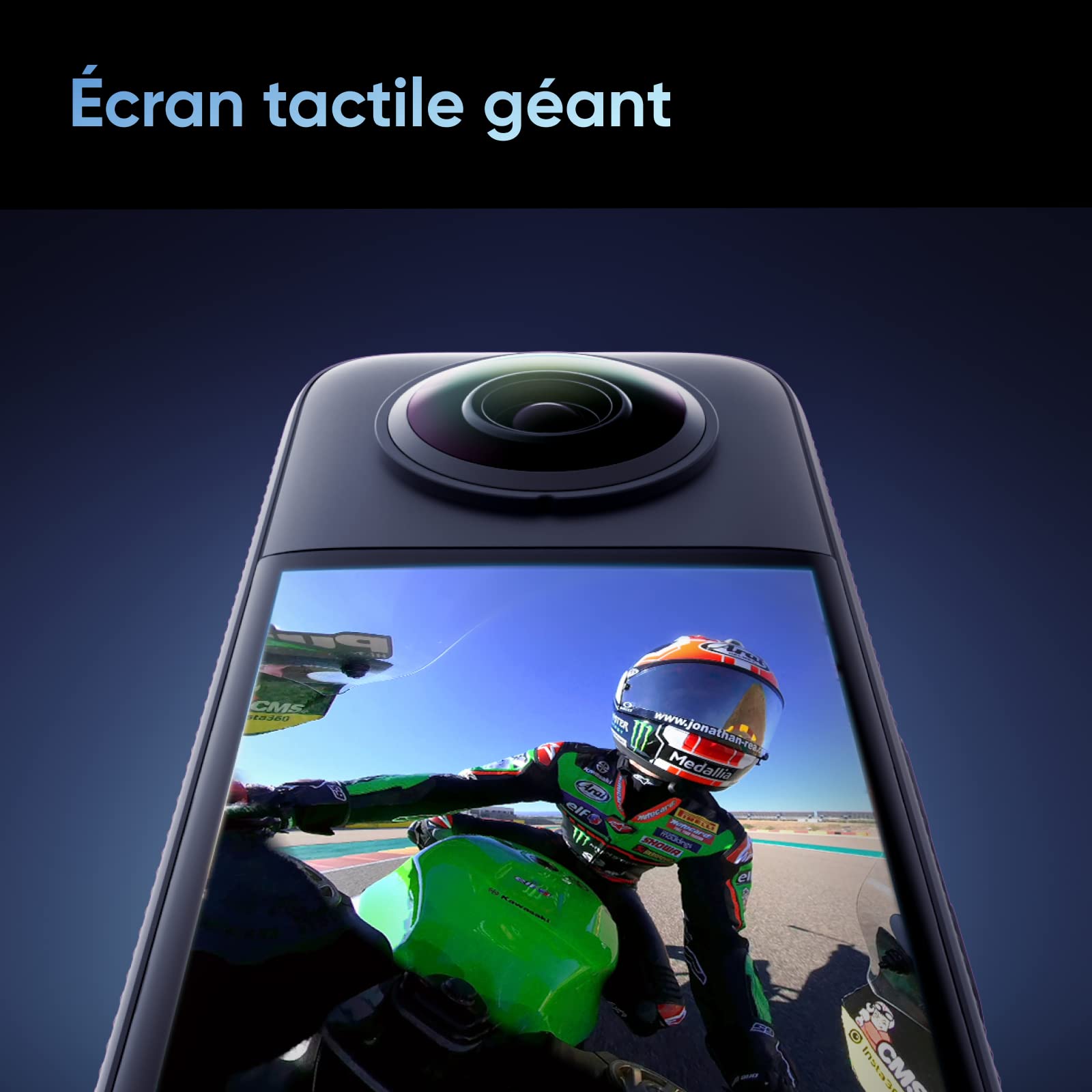 Insta360 X3 Caméra d'action 360° étanche 5,7K HDR Active 48MP 1/2" 72MP écran tactile 2,29"