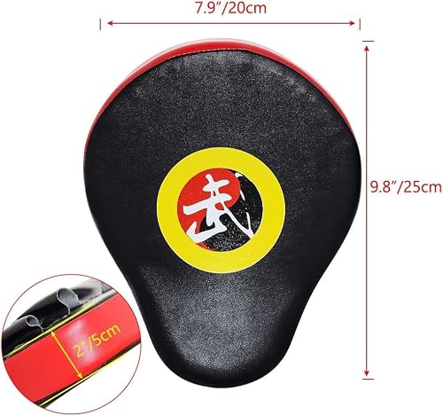 4-Piece Boxing Pads Set - Curved Focus Mitts & Taekwondo Kick Pads For Martial Arts Training