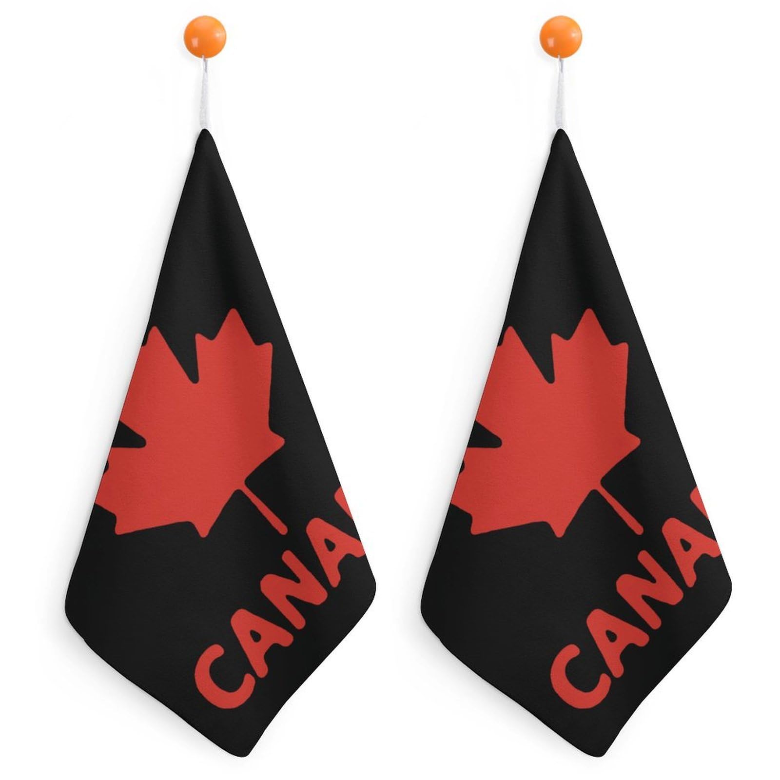 CGSBNGHA Canada Flag Maple Hand Towel Hanging Face Towels Cleaning Cloths Handkerchief for Bathroom Kitchen