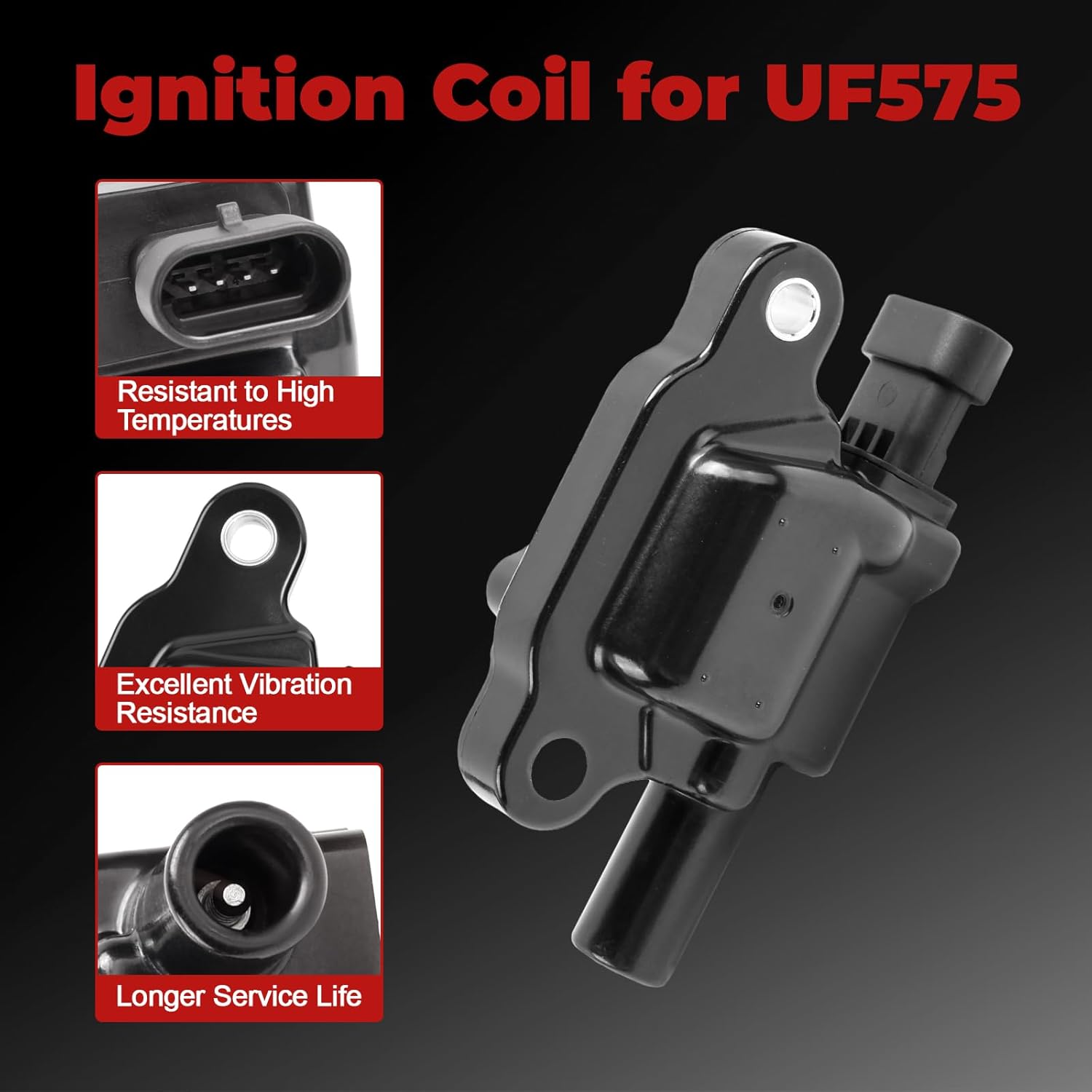 Square Ignition Coil Pack Compatible with Silverado Express Avalanche Tahoe Suburban Sierra Yukon Escalade 2007 2008 2009 2010 2011 2012 2013 5.3 V8 8Pcs Replace UF413 12611424