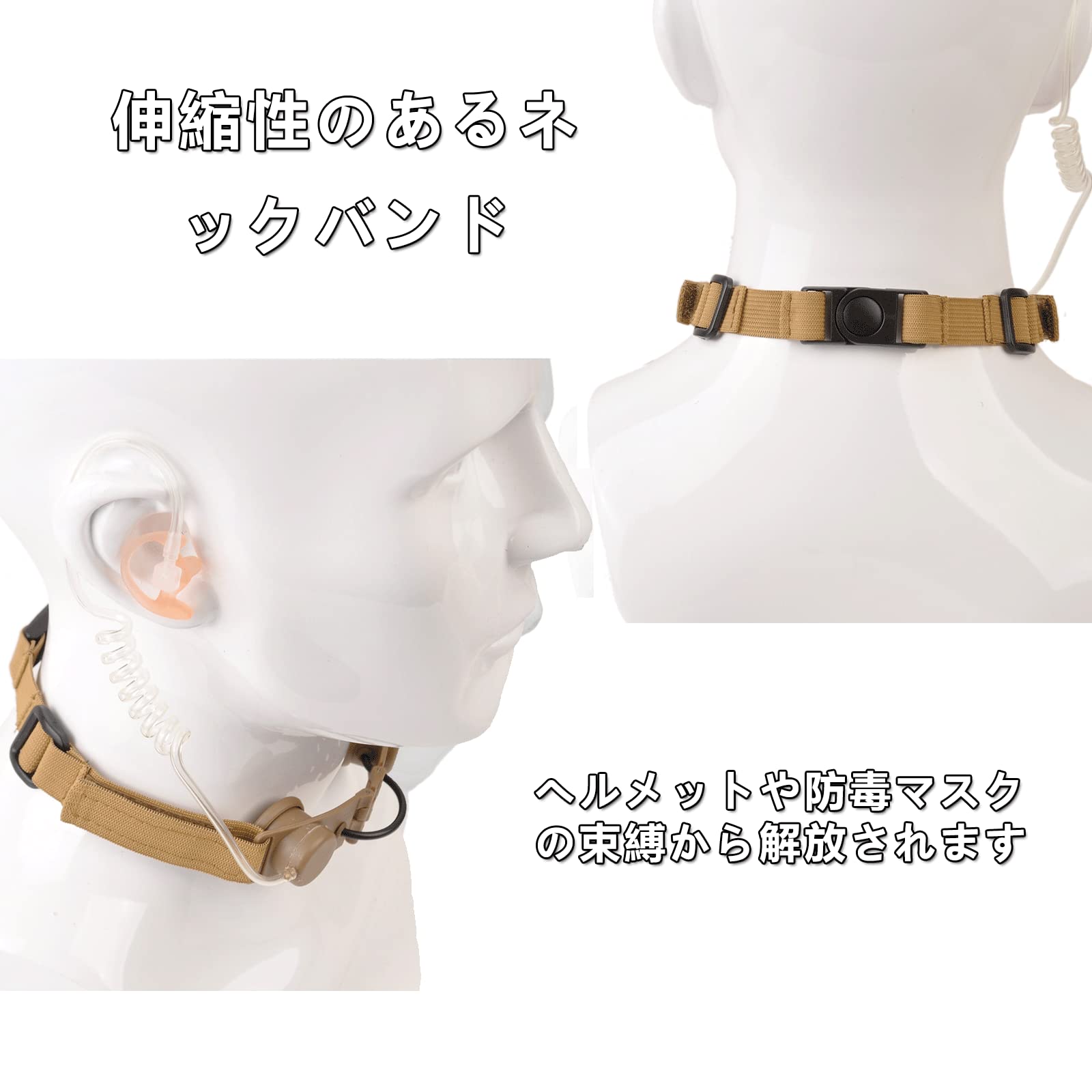 Amazon.co.jp: ZTAC 咽喉マイク ヘッドセット、Sabageスロートマイク