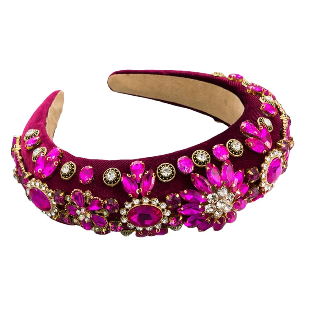 Donne in pile Spugna Piena Diamante Fascia Diamante Fiore Accessori Per Capelli Partito Brillante Hairband Cerchio Ragazza Moda Copricapo