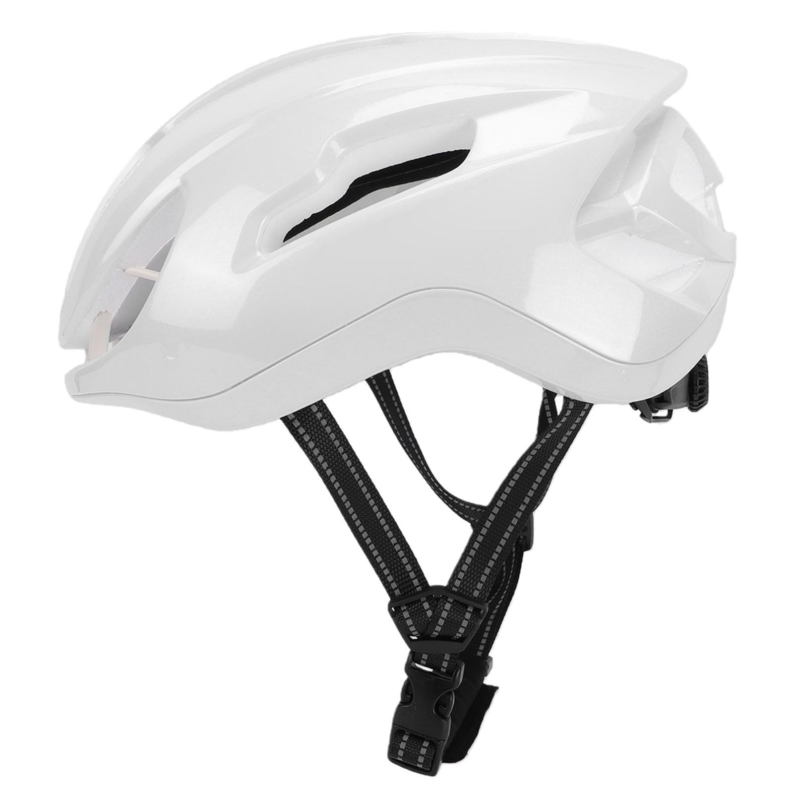 Casco de Ciclismo Ajustable Blanco Brillante Protección Elegante para Hombres Mujeres Ciclismo de Montaña de Carretera