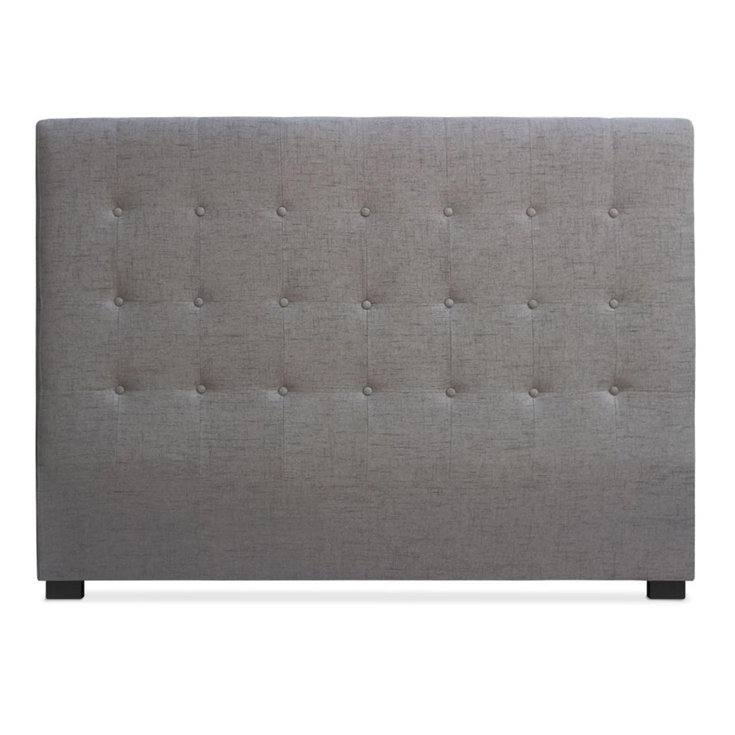 Menzzo Tête de lit Luxor 160 cm – Tissu Taupe capitonné – Design Chic Contemporain – Tête de lit rembourrée pour lit Double – L160 x P8 x H120 cm