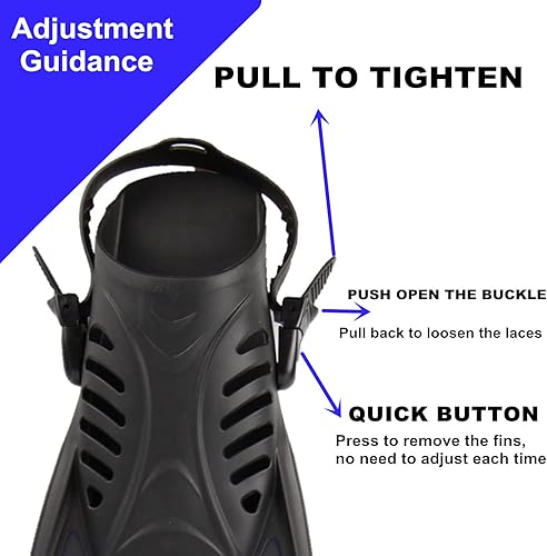 Miniatura 8 de Aqua A Dive Sports Juego de aletas de esnórquel para adultos, buceo, buceo, natación, máscaras para hombres, mujeres, adolescentes