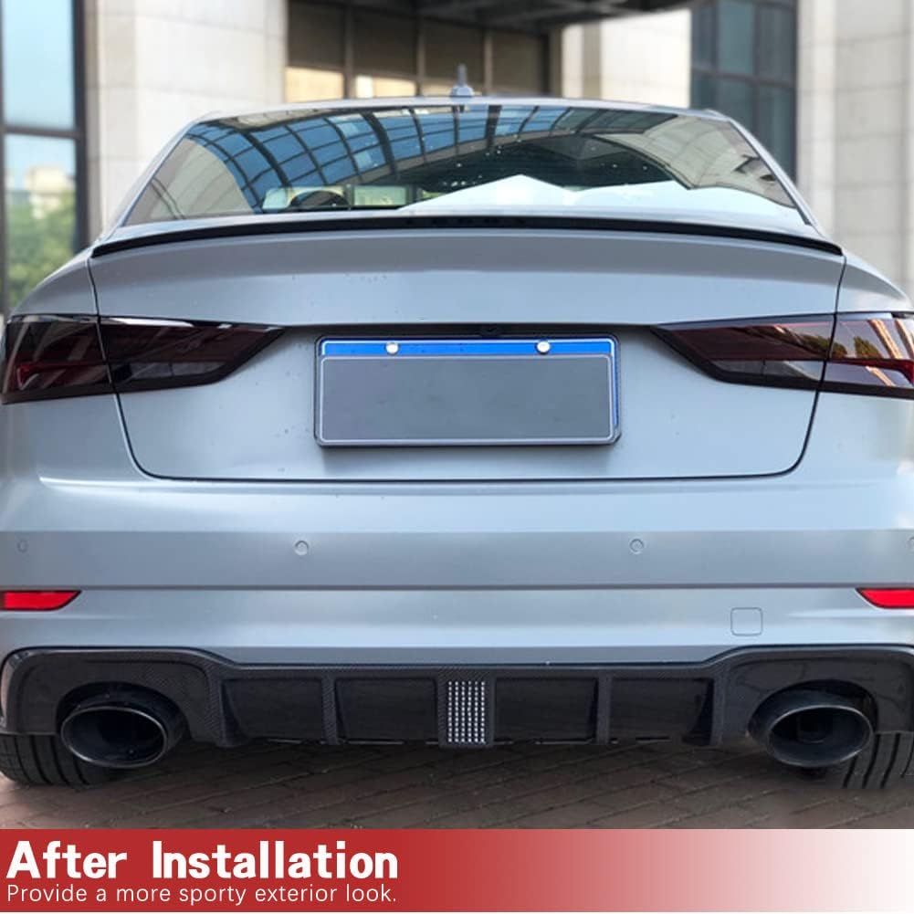 Carbon Fiber Trunk Spoiler for Audi A3 S3 2014-2020 A3 Sline RS3 Sedan Rear Spoiler Wing Lip Factory Outlet