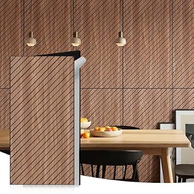 WoveN SounD Acoustic Wall Panels, Teak, 10 Pack, 47.2x23.6 in