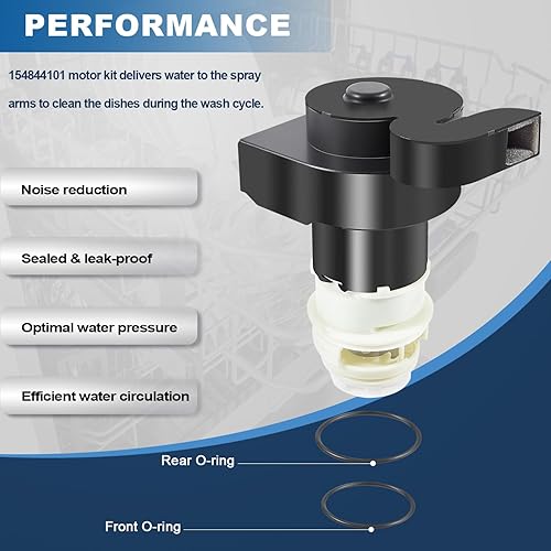Miniatura 4 de 154844101 Motor Kit154844101 Motor de bomba de circulación para lavavajillas con juntas tóricas para lavavajillas Frigidaire, reemplazar 154483001