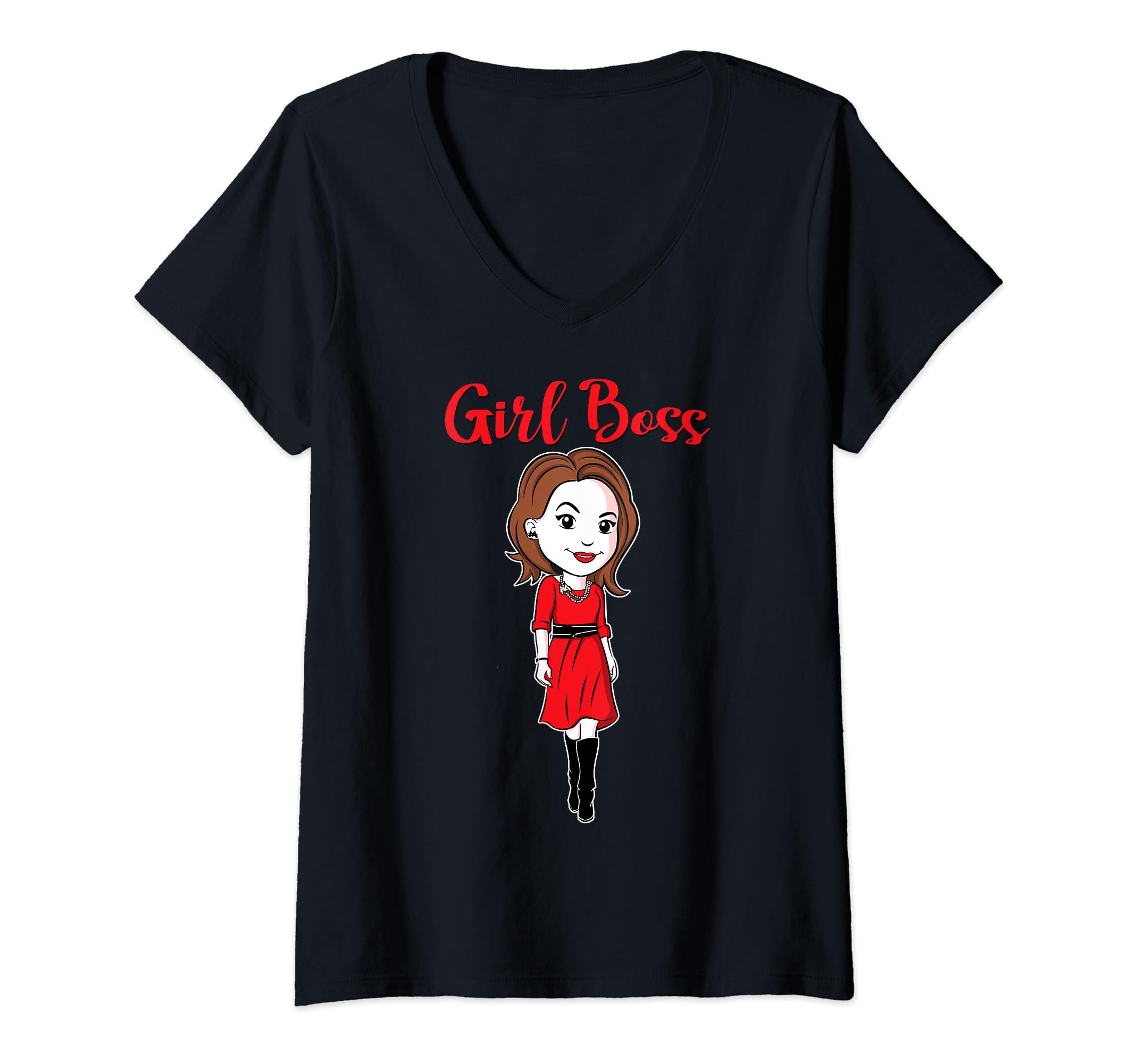 Monopoly Ms. Monopoly Girl Boss Maglietta con Collo a V