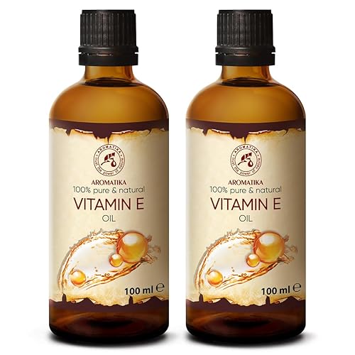 Aceite de vitamina E 6.8 fl oz - Tocoferol - 100% natural y puro - rico en vitamina E - Aceite antienvejecimiento contra arrugas de todo tipo -