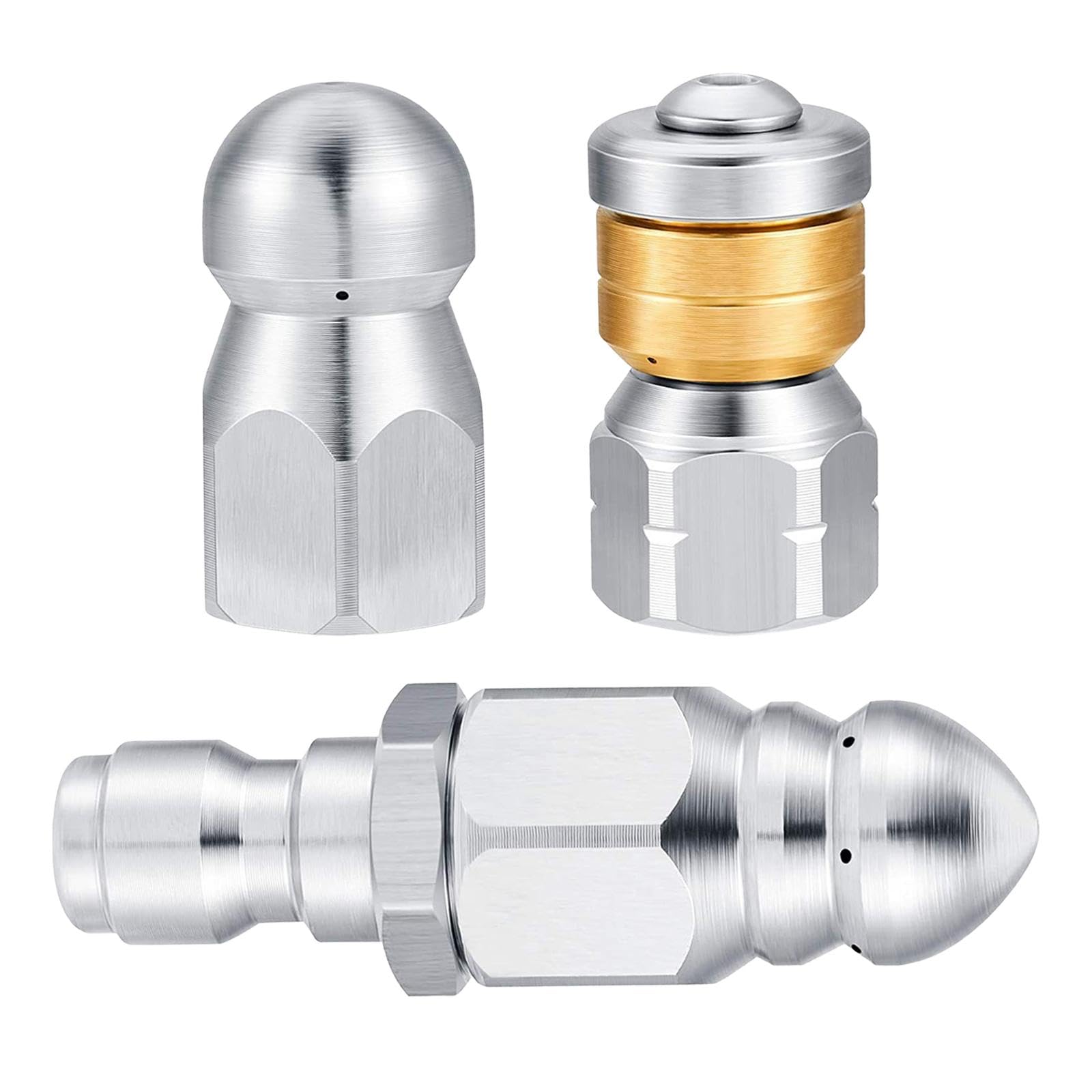 SECRET DESIRE™ 3Pcs Sewer Jetter Nozzle Drain Cleaning Nozzle Tips Kit for Pressure Washer-image-23