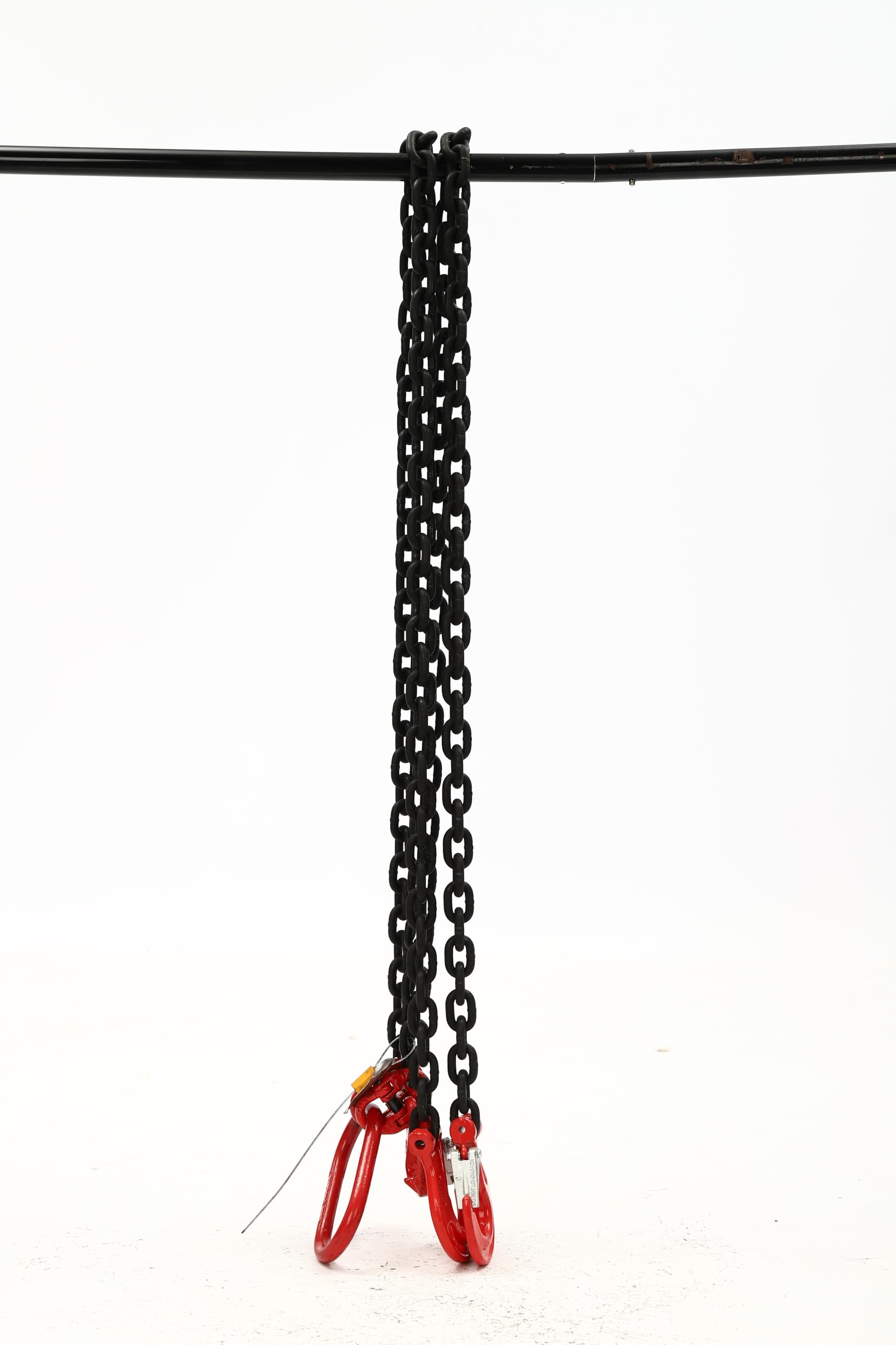 Catena per catena a 2 fili, 2 m, strumento di sollevamento, capacità di carico 2T, catena in acciaio con gancio, dimensioni dell'anello di sollevamento 6,4 × 1,3 × 12,7 cm, fabbriche, catena di