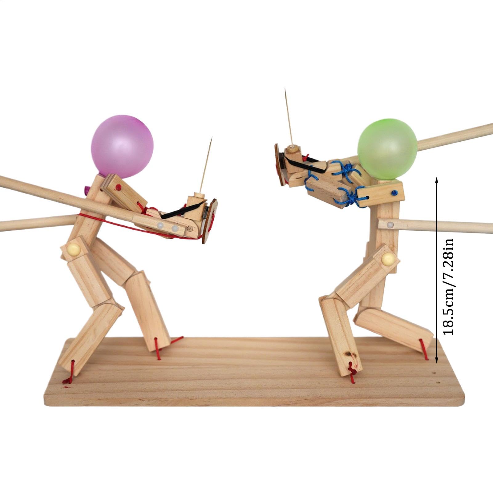 Ballon Bambou Homme Bataille avec 100 Ballons Marionnettes d'Escrime en Bois Faites à la Main Robots en Bois Jeu de Bataille pour 2 Joueurs Combat de Ballons Rapide Tape un Ballon Jeux Ballon Bambou Homme Bataille avec 100 Ballons Marionnettes d'Escrime en Bois Faites à la Main Robots en Bois Jeu de Bataille pour 2 Joueurs Combat de Ballons Rapide Tape un Ballon Jeux