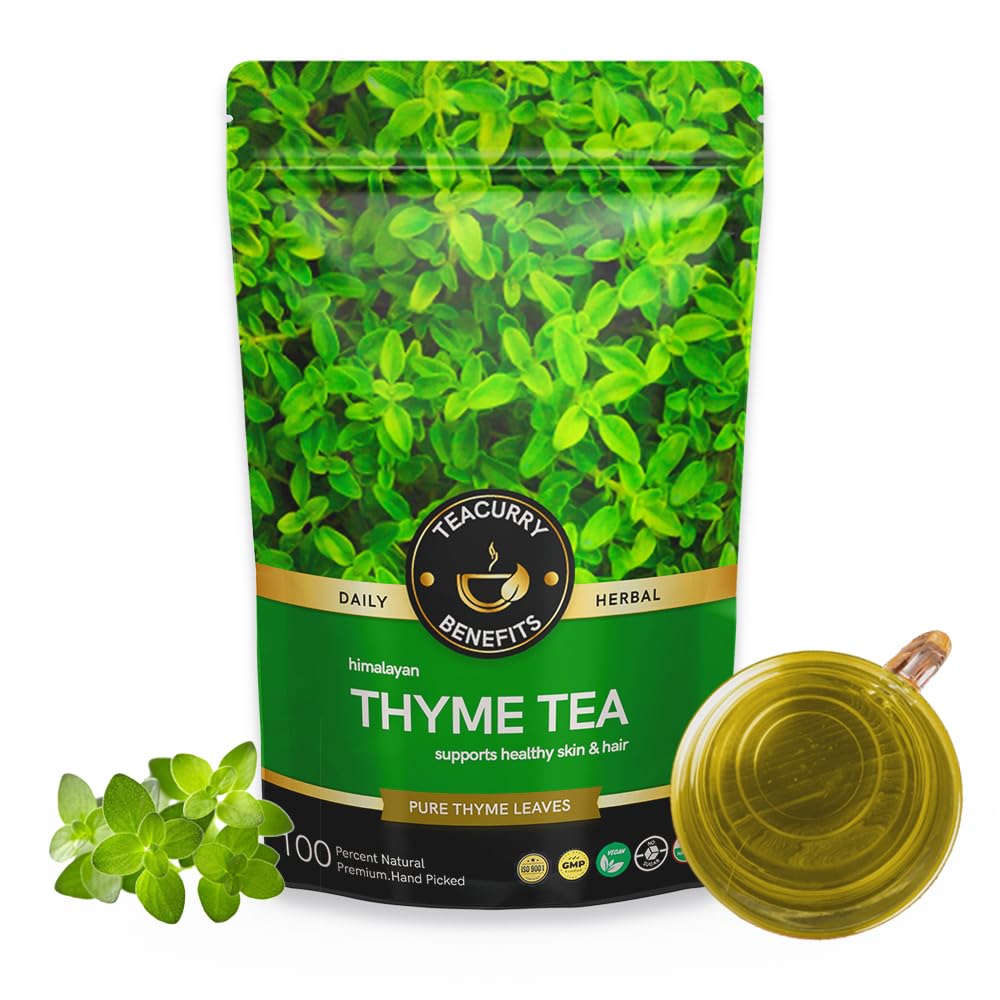 TEACURRY Himalayan Thyme Tea (25 Grams, 50 Cups) - Helps with Blood Pressure, Coughing & Immunity - Canadian Himalayan Thyme