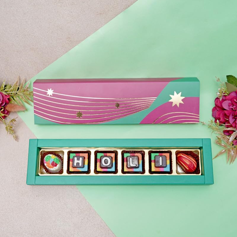 Image of VELVET FINE CHOCOLATES Holi Joy Bites| Holi Gifts For Family & Friends | Birthday, Anniversary