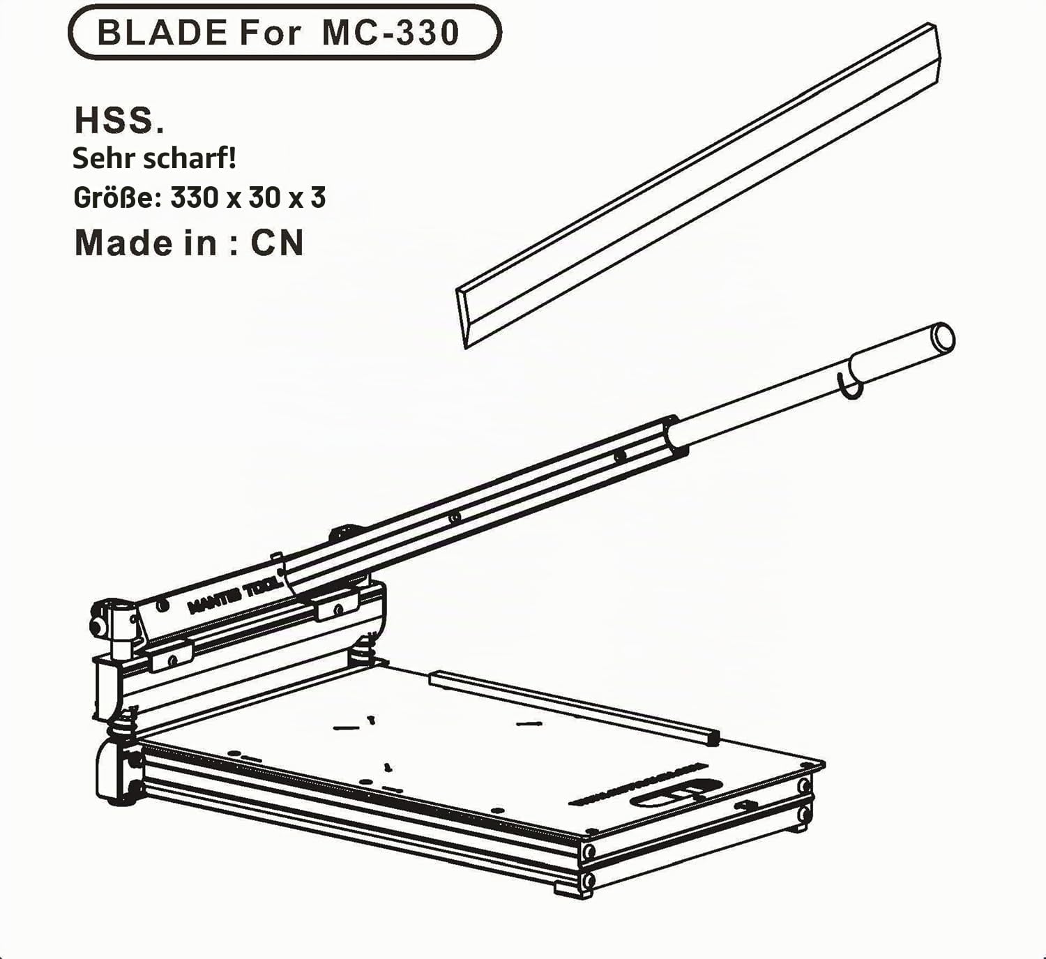 33 cm Ersatzklinge MC-330RB; für 33 cm Pro Laminatbodenschneider MC-330 & TC-330 & NMC-330