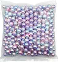 Vista 34 de INSPIRELLE Perlas de imitación de ABS lustroso blanco de 0.63 pulgadas sin perforar para rellenos de jarrón, 140 cuentas de maquillaje de gran