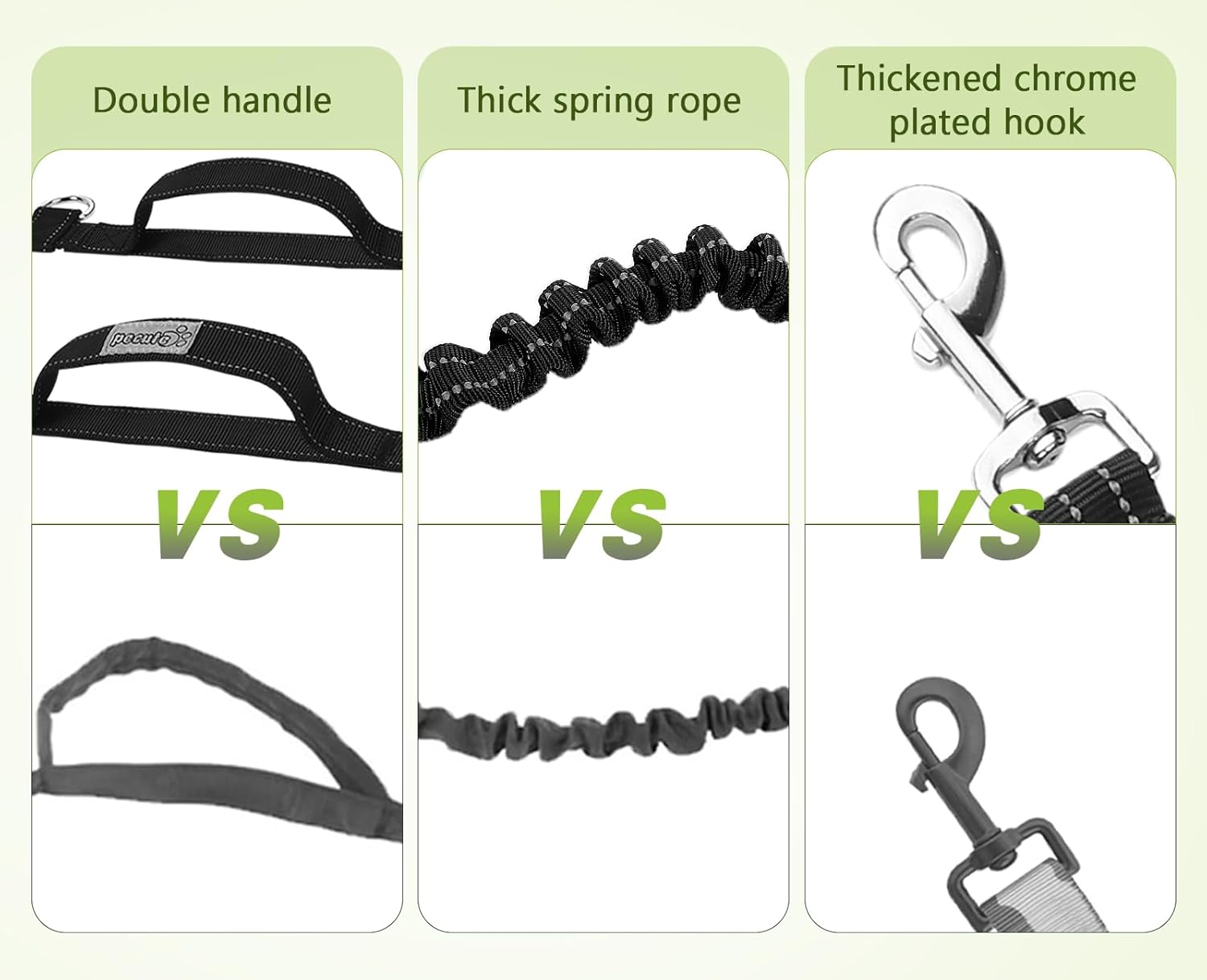 Pecute Running Dog Lead Hands Free Leash for Dogs Large Protect the Waist with Reflective Stitching, Adjustable Waist Belts, Endure 110 kg 7