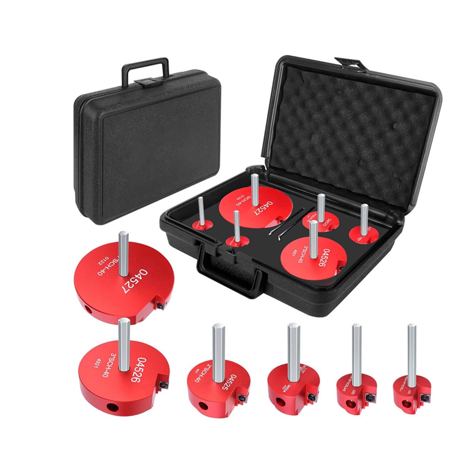 Alésoir pour tuyaux en PVC, lot de 6 outils d'ébavurage de tuyaux pour tuyaux d'eau de 32 mm, 40 mm, 50 mm, 100 mm, kit de nettoyage de tuyaux de plomberie