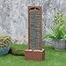 Teamson Home Outdoor 38.5” Textured Waterfall Fountain Yard Décor Red Rock