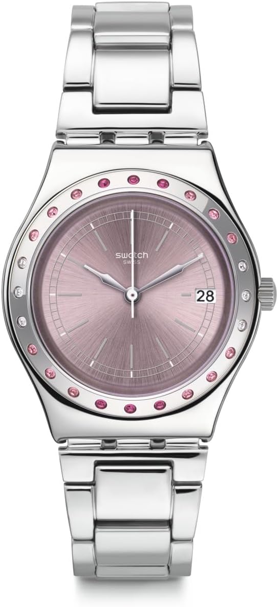 Swatch Countryside Swiss Quartz Stainless Steel Strap, Gray, 16 Casual Watch (Model: YLS455G)