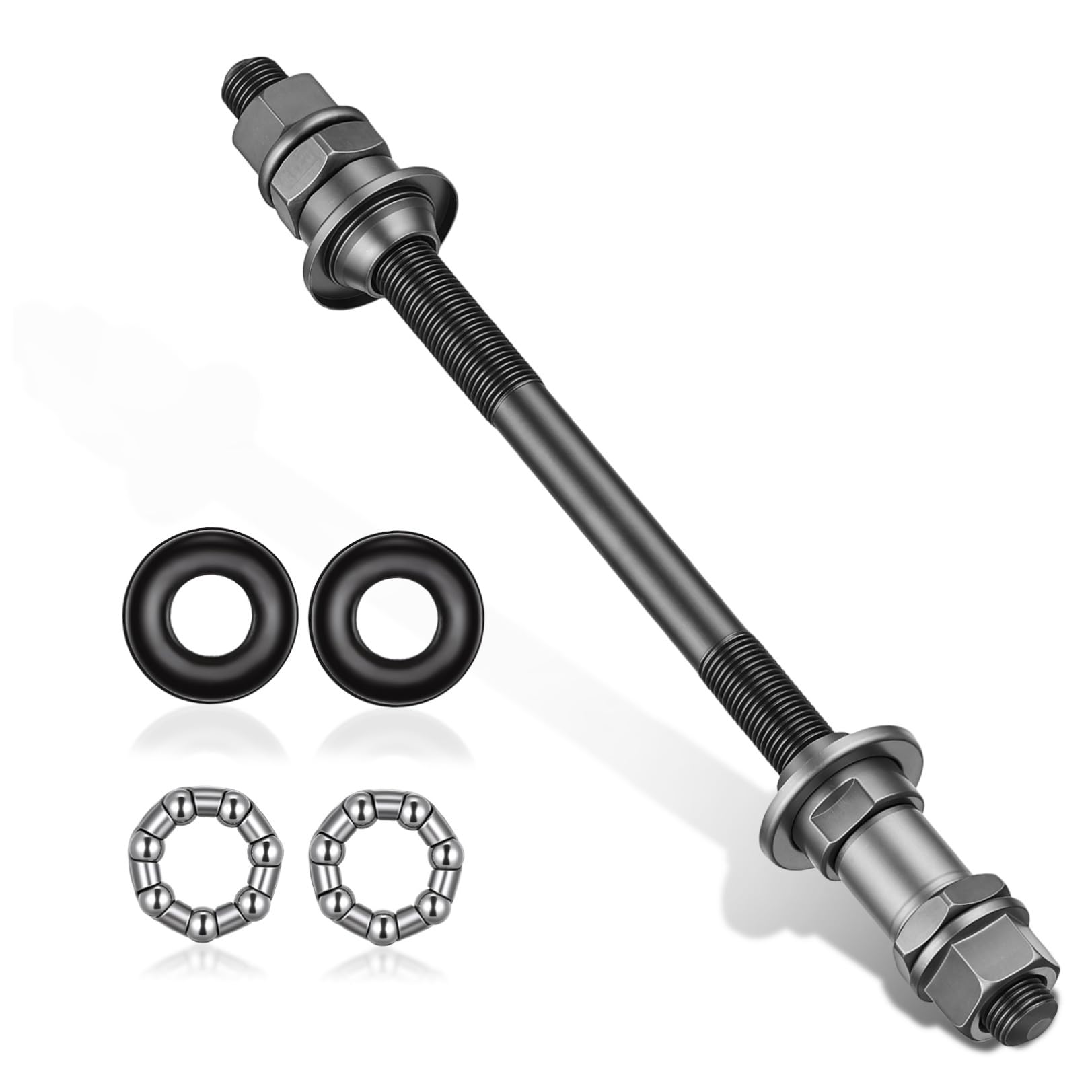 Generico Mozzo Posteriore Bici 180Mm Assale 9.5Mm Cuscinetti a Sfera e Perno in Metallo per Riparazione e Manutenzione Mountain Bike