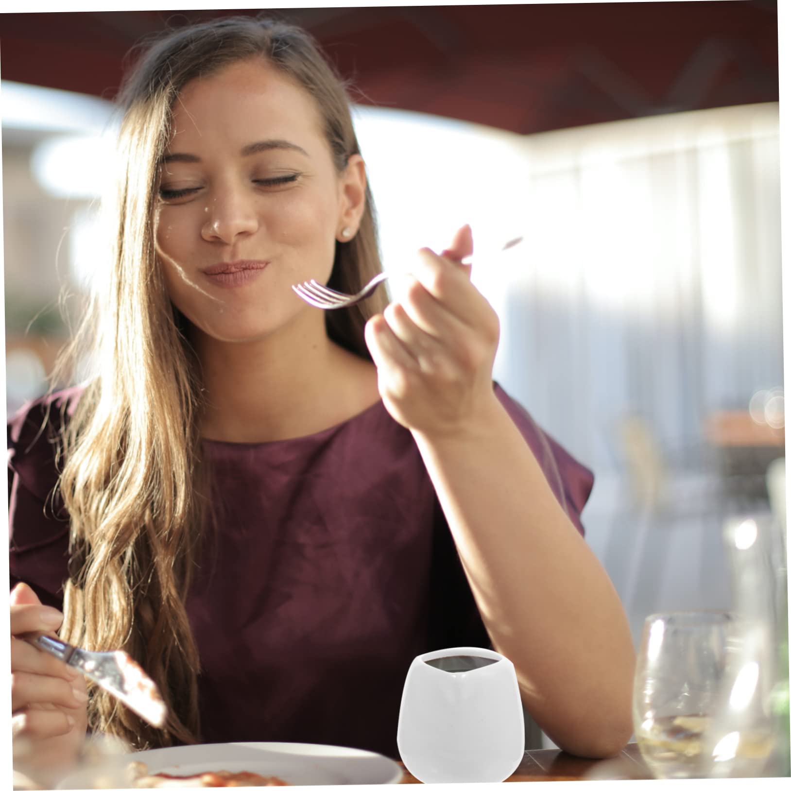 Garneck 4Pcs Ceramic Gravy Boat Sauce Container with Spout for Condiments Dipping Sauces Milk and Coffee for Everyday Use and Easy Cleaning