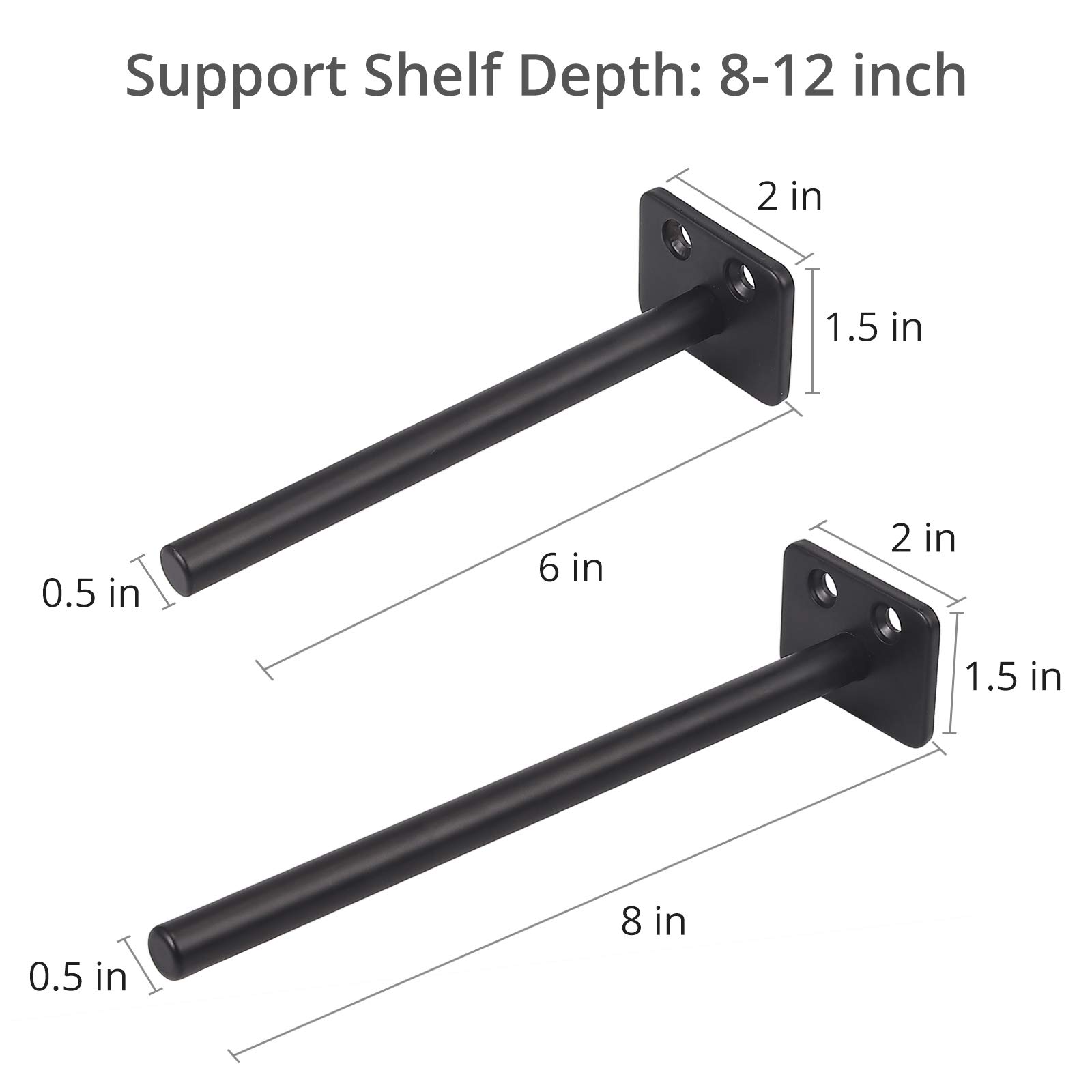 Buy Justech 8PCS Floating Shelf Brackets Heavy Duty Hidden Shelf