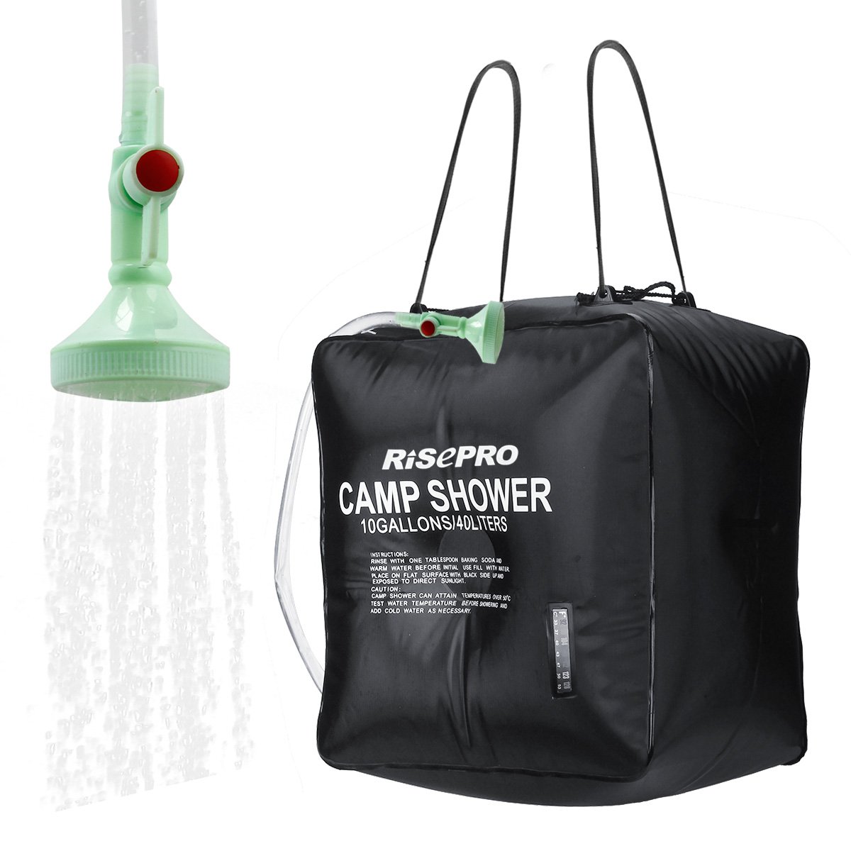 Sac De Douche Solaire Portable Lixada - 20 Litres - Chauffe à 30°C En 3 Heures - Randonnée, Camping, Animaux