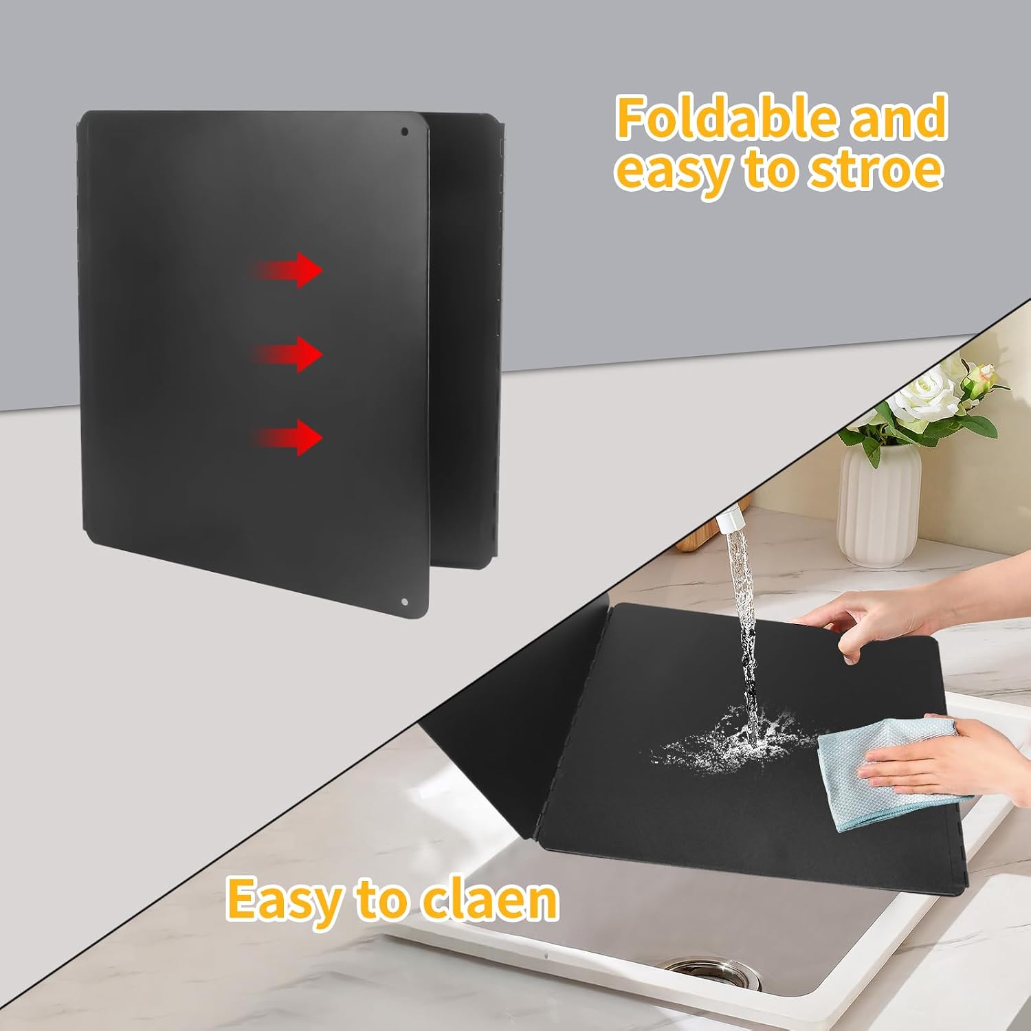 Grease Splatter Guard : Mineye Foldable Stove Splatter Guard, Stainless Steel Oil Splatter Guard, Stove Splash Guard Splatter Guard for Stove Frying Pan Splatter Guard 12.5 * 13 inch