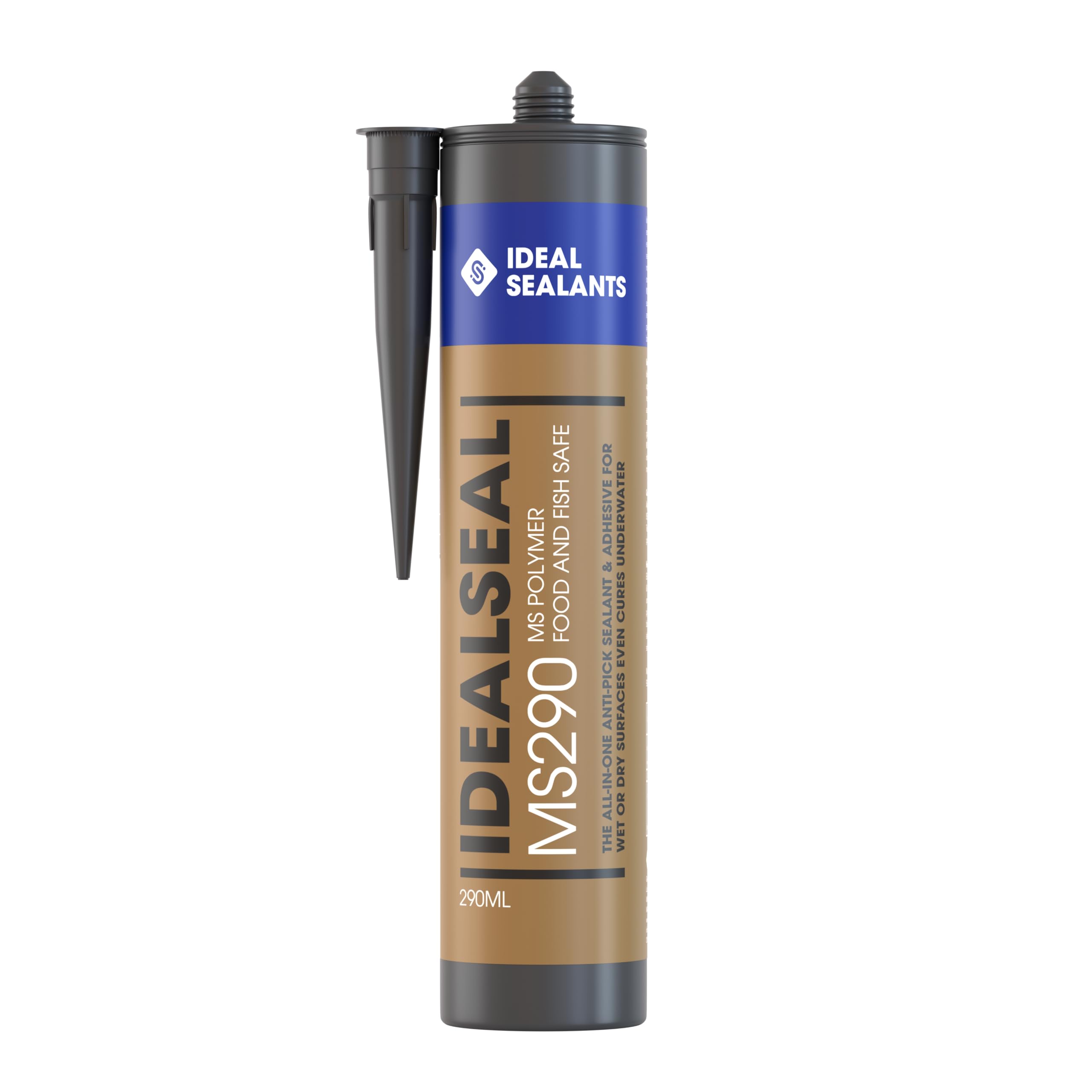 Idealseal MS290 Fish and Food Safe All in One Anti Pick White Sealant and Adhesive 290ml | Single